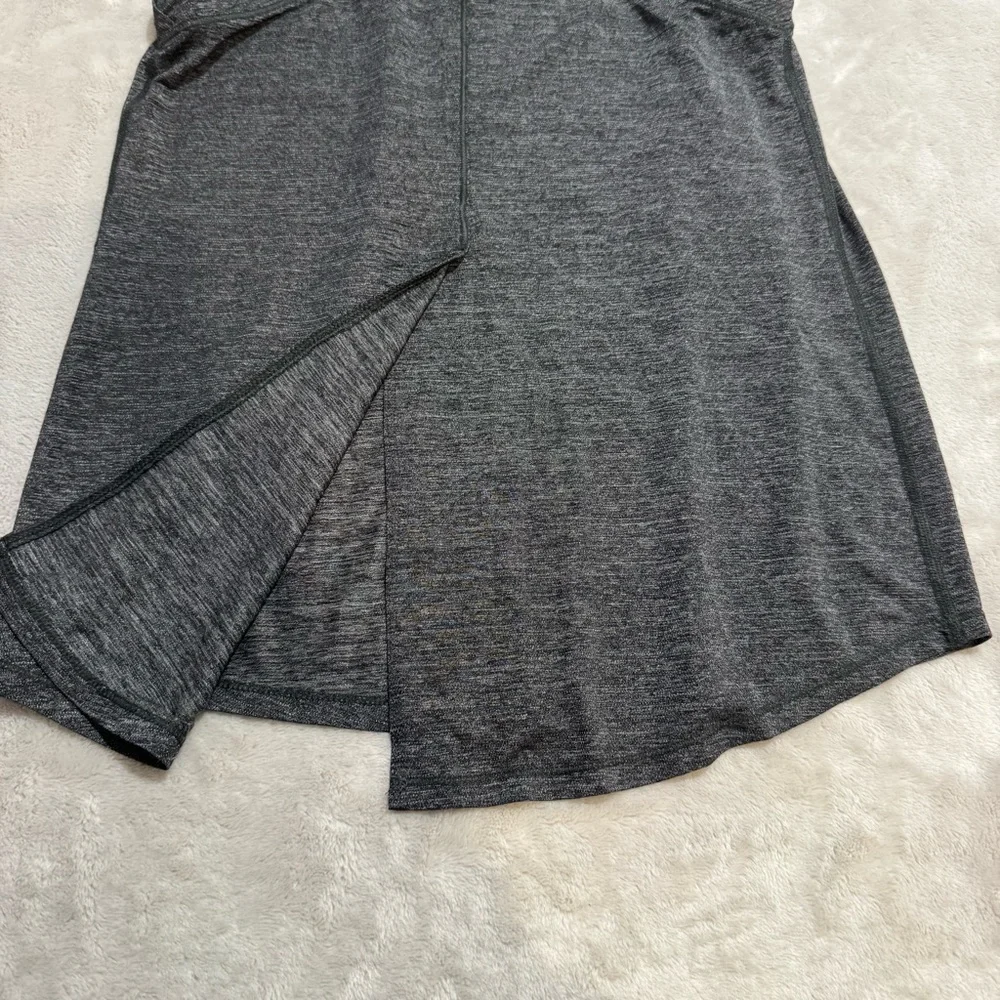 Lululemon Hot Like Agni Singlet‎ Heathered Black lightweight tie back tank top 6